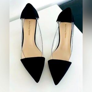 Women's Stiletto Heeled Transparent Point Toe